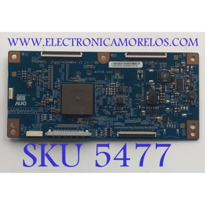 T-CON PARA TV APEX / NUMERO DE PARTE 55.40T05.C06 / 40T05-C03 / 5540T05C06 / T40HW04 V1 CTRL BD / PANEL T400HW04 V.1 / MODELO LE40H88